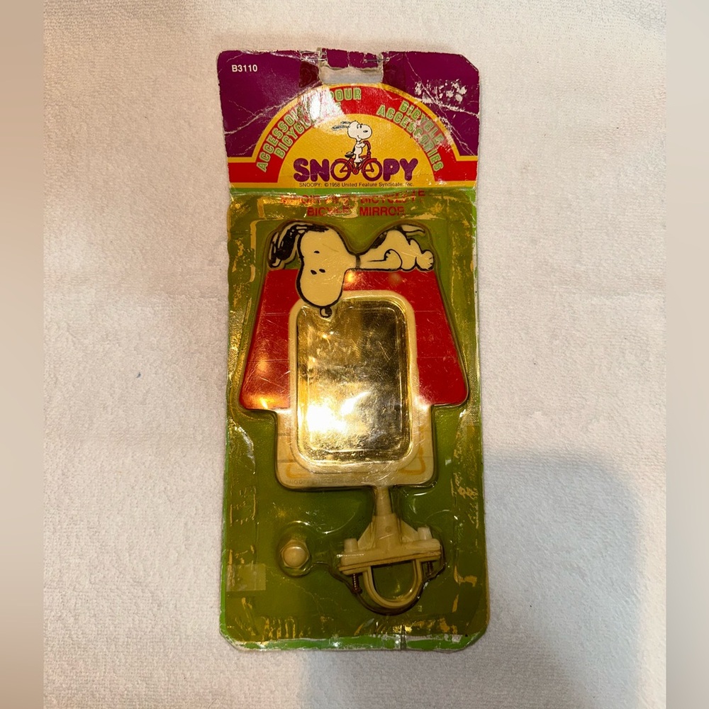 Vintage 1956 snoopy bicycle mirror